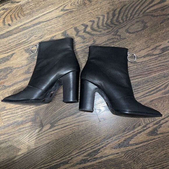 Chinese Laundry Kristin Cavallari Ankle Boots 9.5 Zip Chunky Heel‎ Pointed Toe - Picture 4 of 11
